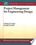 Project Management for Engineering Design Book