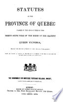Statutes of the Province of Québec