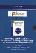 Elementary and Middle School Mathematics Pdtoolkit Access Card