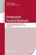 Integrated Formal Methods