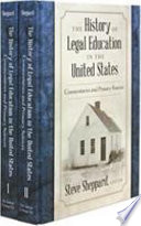The History of Legal Education in the United States