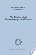 The Context of the Phenomenological Movement Book