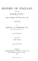 History of England from the Accession of James I. to the Outbreak of the Civil War, 1603-1642