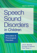 Speech Sound Disorders in Children Book