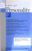 Journal of Personality Book