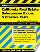 CliffsTestPrep California Real Estate Salesperson Exam  5 Practice Tests Book PDF