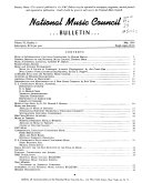 Bulletin - National Music Council