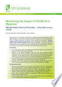Monitoring the impact of COVID 19 in Myanmar  Mechanization service providers   July 2020 survey round
