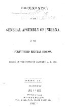 Documentary Journal of the General Assembly of the State Indiana