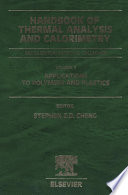 Handbook of Thermal Analysis and Calorimetry Book
