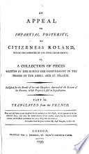 An Appeal To Impartial Posterity By Citizeness Roland 