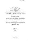 The New Interpreter's Bible: Introduction to apocalyptic literature. Daniel. The twelve prophets. v. 8. New Testament articles. Matthew. Mark