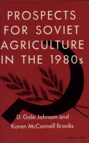 Prospects for Soviet Agriculture in the 1980s