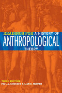 Readings for A History of Anthropological Theory
