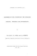 Handbook of Seed Technology for Genebanks  Principles and methodology