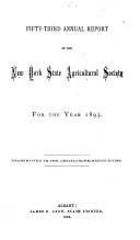 Annual Report of the New York State Agricultural Society for the Year    