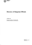 Directory of Hungarian Officials