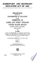 Hearings  Reports and Prints of the Senate Committee on Labor and Public Welfare