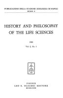 History and Philosophy of the Life Sciences