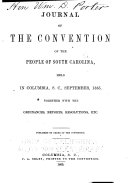 Journal of the Convention of the People of South Carolina