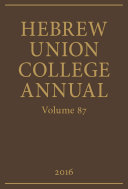 Hebrew Union College Annual Volume 87