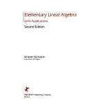 Elementary Linear Algebra  with Applications Book
