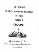 Cerralvo church marriage records, 1761-1880