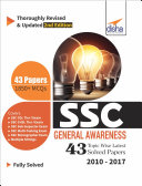 SSC General Awareness Topic-wise LATEST 43 Solved Papers (2010-2017) 2nd Edition