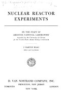 Nuclear Reactor Experiments Book