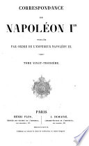Correspondance de Napoléon Ier