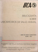 Bibliografía sobre laboratorios de salud animal