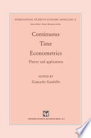 Continuous Time Econometrics