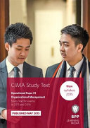 CIMA - E1 Organisational Management