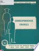 Correspondence Courses Offered by Colleges and Universities Through the United States Armed Forces Institute Book