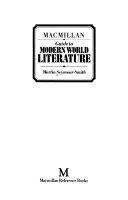 Macmillan Guide To Modern World Literature