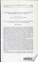 Disposition Of Records By The Social Security Board Federal Security Agency