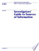 Investigators' guide to sources of information