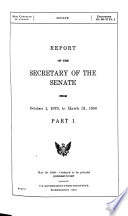 Report of the Secretary of the Senate from     Book