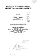 The Essays of Warren Buffett Book PDF