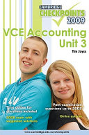 Cambridge Checkpoints VCE Accounting Unit 3 2009
