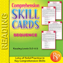 Read Pdf Comprehension Skill Cards - Sequence (RL 3.0-4.5)