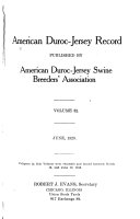 American Duroc-Jersey Record