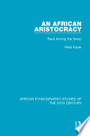 An African Aristocracy Book