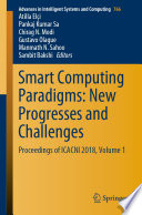 Smart Computing Paradigms  New Progresses and Challenges Book