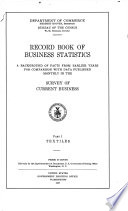 Record Book of Business Statistics
