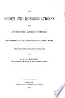 Die Orden und Kongregationen der katholischen Kirche in Preussen