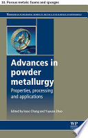 Advances in powder metallurgy Book