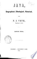Java Geographisch Ethnologisch Historisch With Register En Verbeteringen