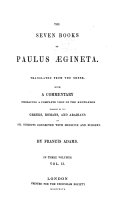 The Seven Books of Paulus Aegineta