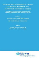 Foundations of Probability Theory  Statistical Inference  and Statistical Theories of Science Book